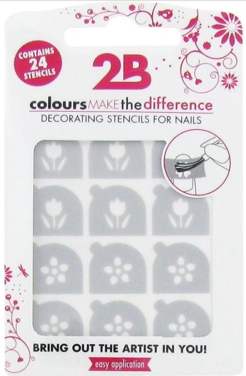 Nail art stencil 04 tulip