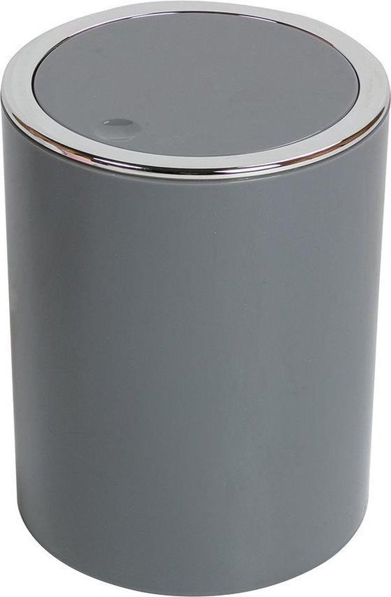Baytex Afvalemmer 5L Shiny Grijs