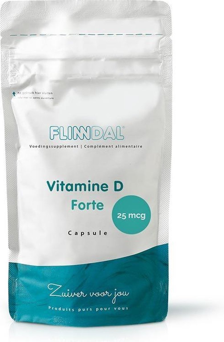 Vitamine D Forte 30 capsules - 25 mcg - 25 mcg vitamine D3 capsule (1000 IE). Voor botten