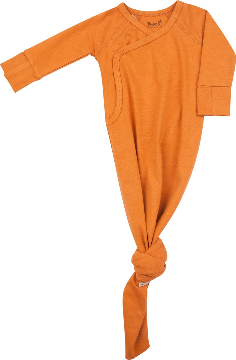 Timboo knotted baby gown - Inca Rust