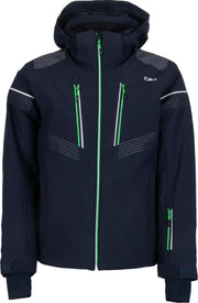 CMP Wintersportjas - Maat 56  - Mannen - donkerblauw/limegroen