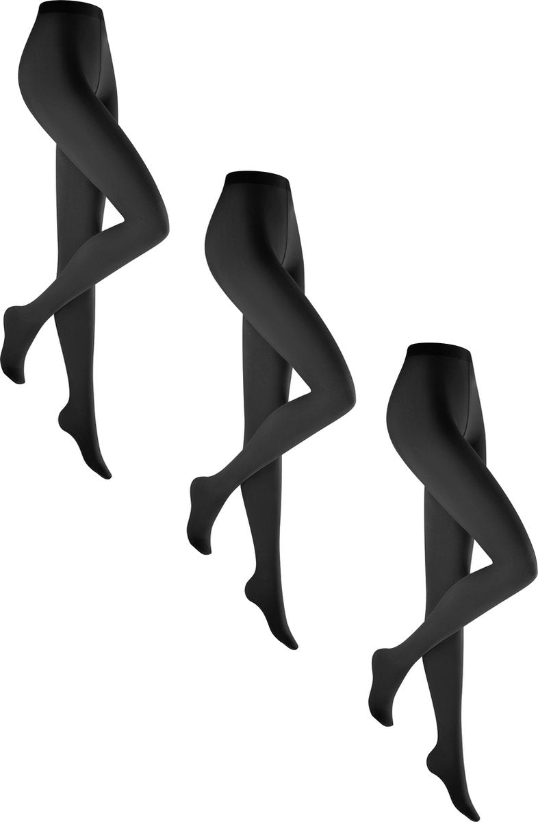 Kunert Velvet 40 Panty - 40 denier - 3-pack - Zwart - Maat 38-40
