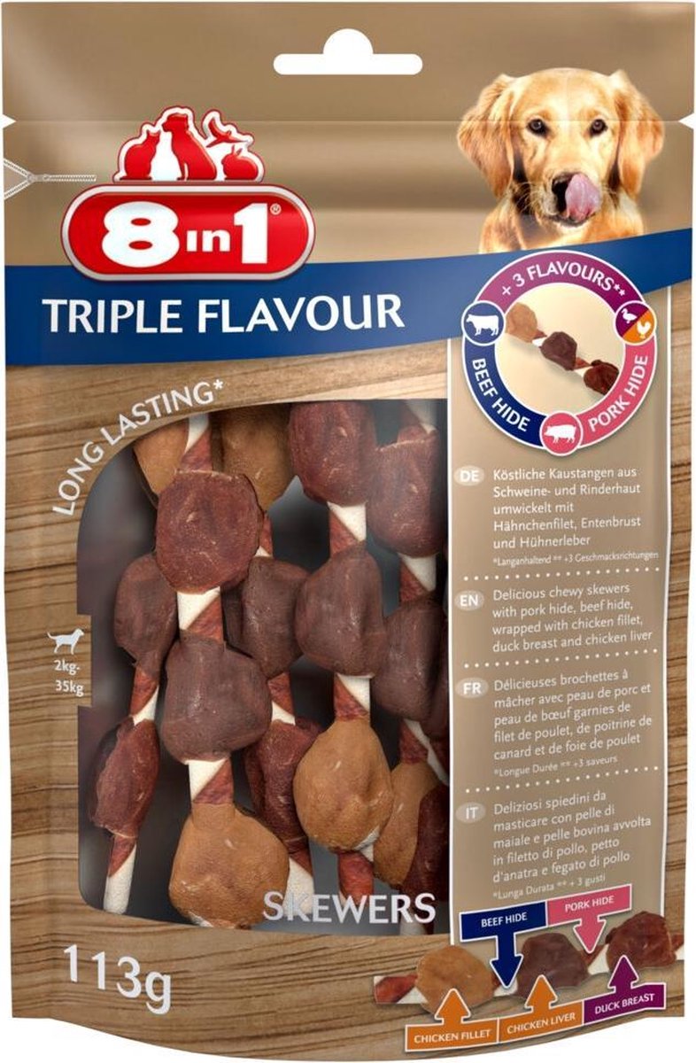 6x 8in1 Triple Flavour Skewers 6 stuks