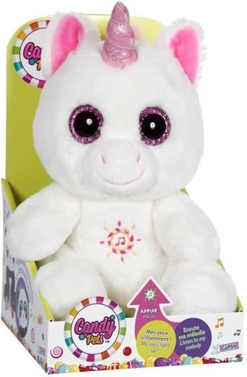CANDY PETS Pluche Eenhoorn licht en geluid