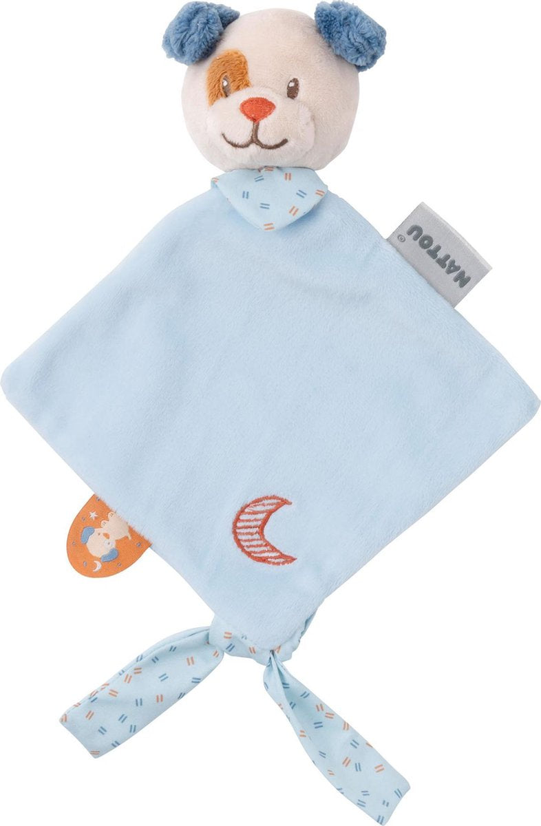 Nattou Hond Jim - Mini Doudou Knuffeldoekje - 20 x 25 cm