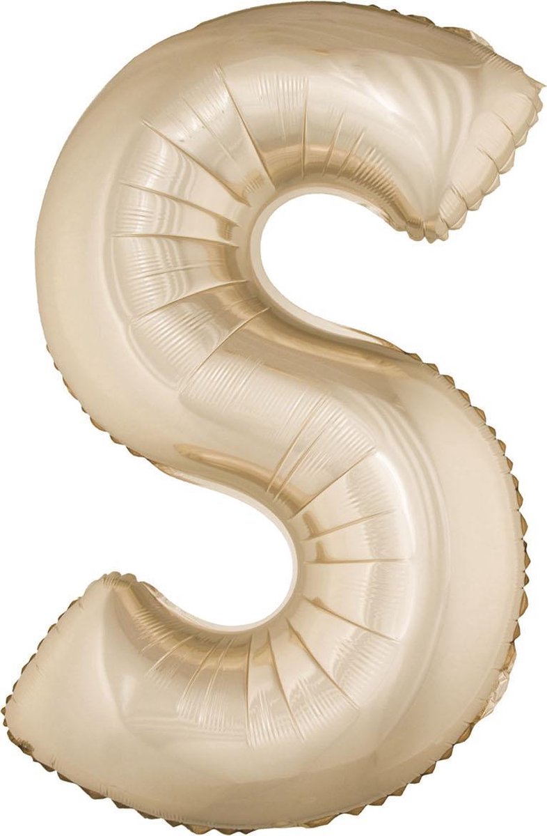 Grote folie ballon letter S Rosé