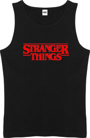 Zwarte Tanktop sportshirt Size XXL met Rood logo "Stranger Things"