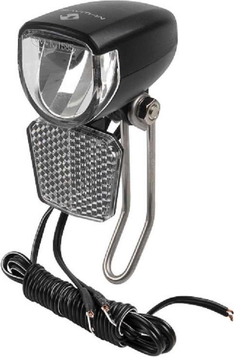 M-wave Koplamp Apollon D 30 Dynamo Led Rvs Zwart