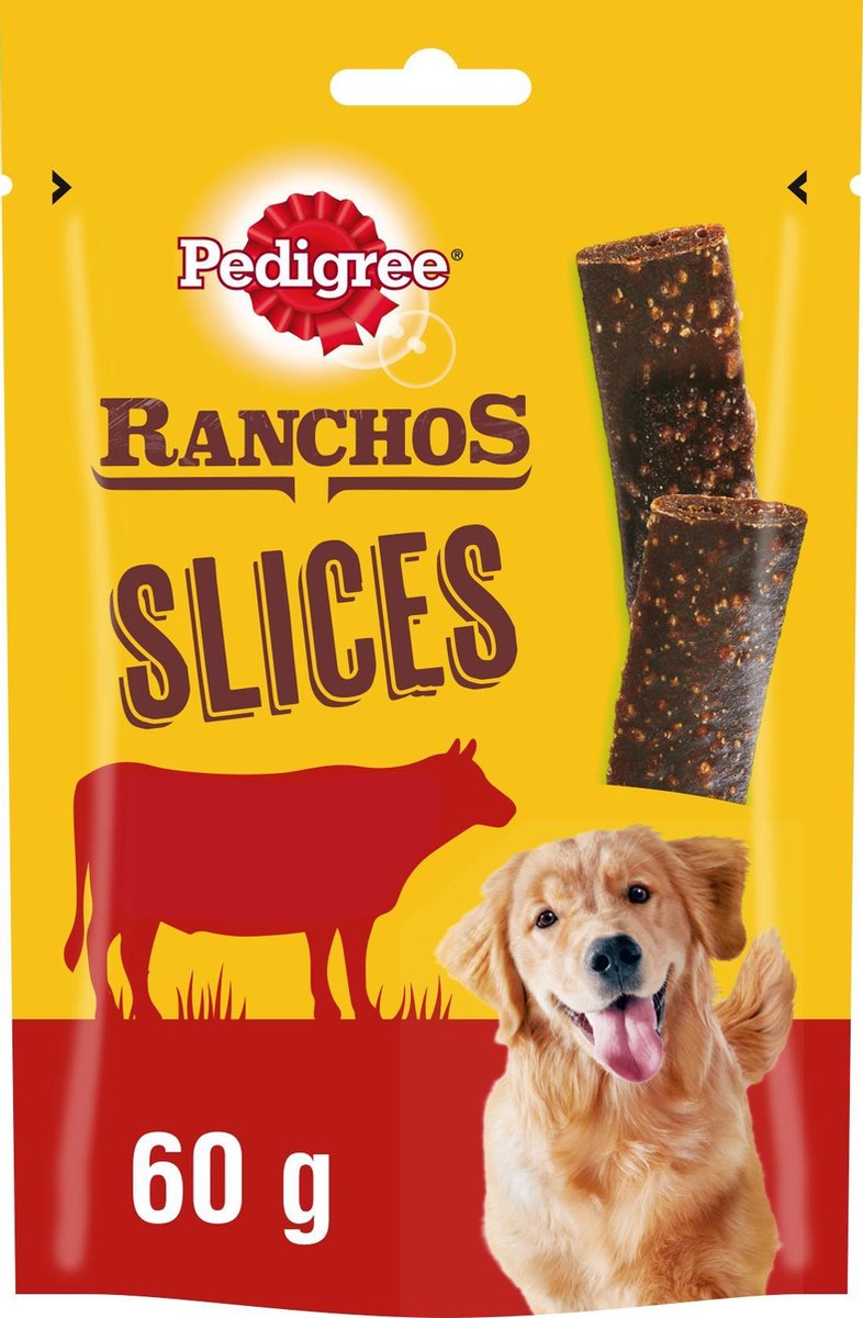 Pedigree Ranchos Slices - Rund - Hondensnacks - 8 zakjes à 60g