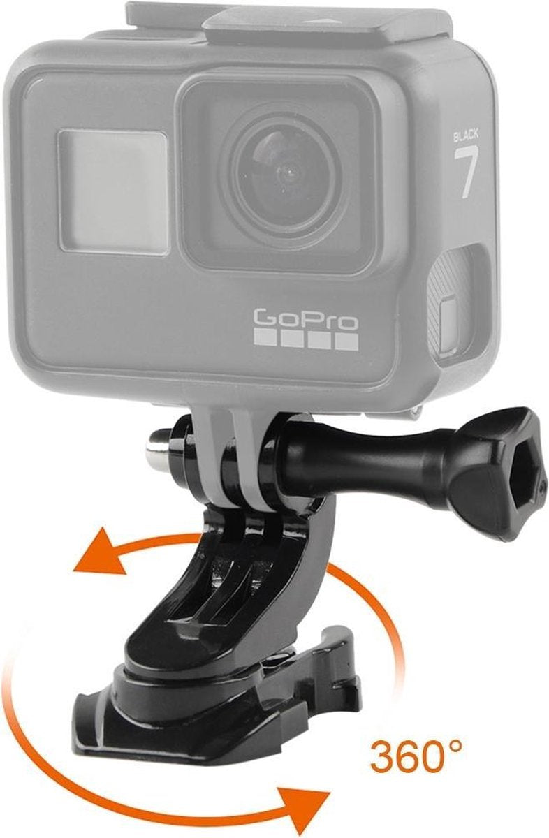 360° Rotation Mount J-Hook + Schroef voor GoPro en Andere Actiecamera's | Zwart / Black