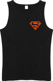 Zwarte Tanktop sportshirt Size M met Oranje logo “ Superman”