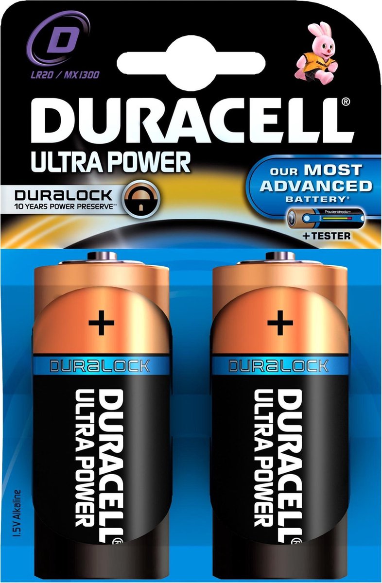 Duracell Ultra alkaline D-batterijen