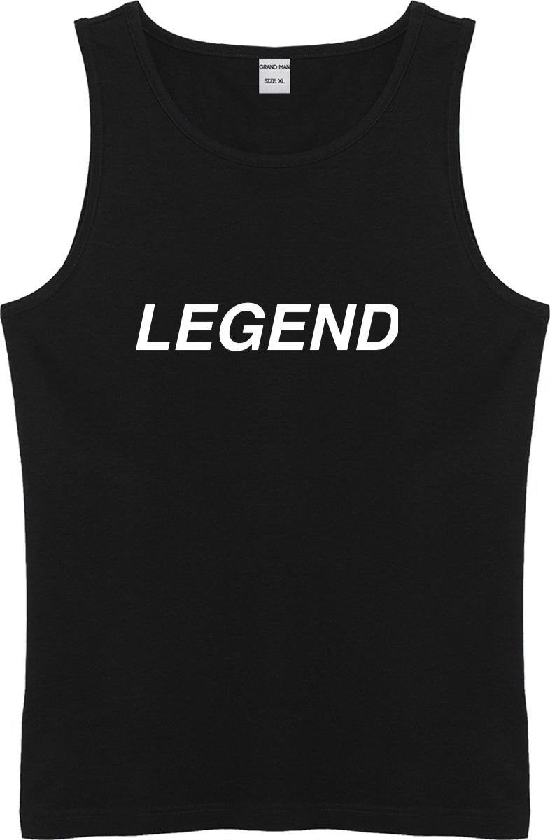 Zwarte Tanktop sportshirt Size XXL met Witte tekst “ Legend “