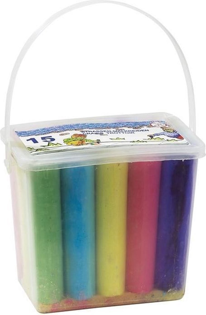 Stoepkrijt emmer - 45 stuks