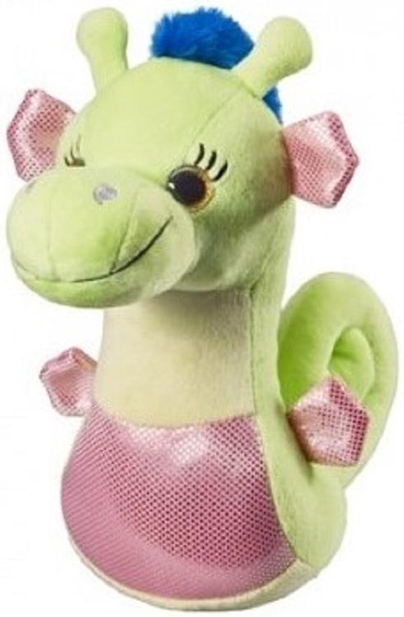 Pluche zeepaard groen 25 cm