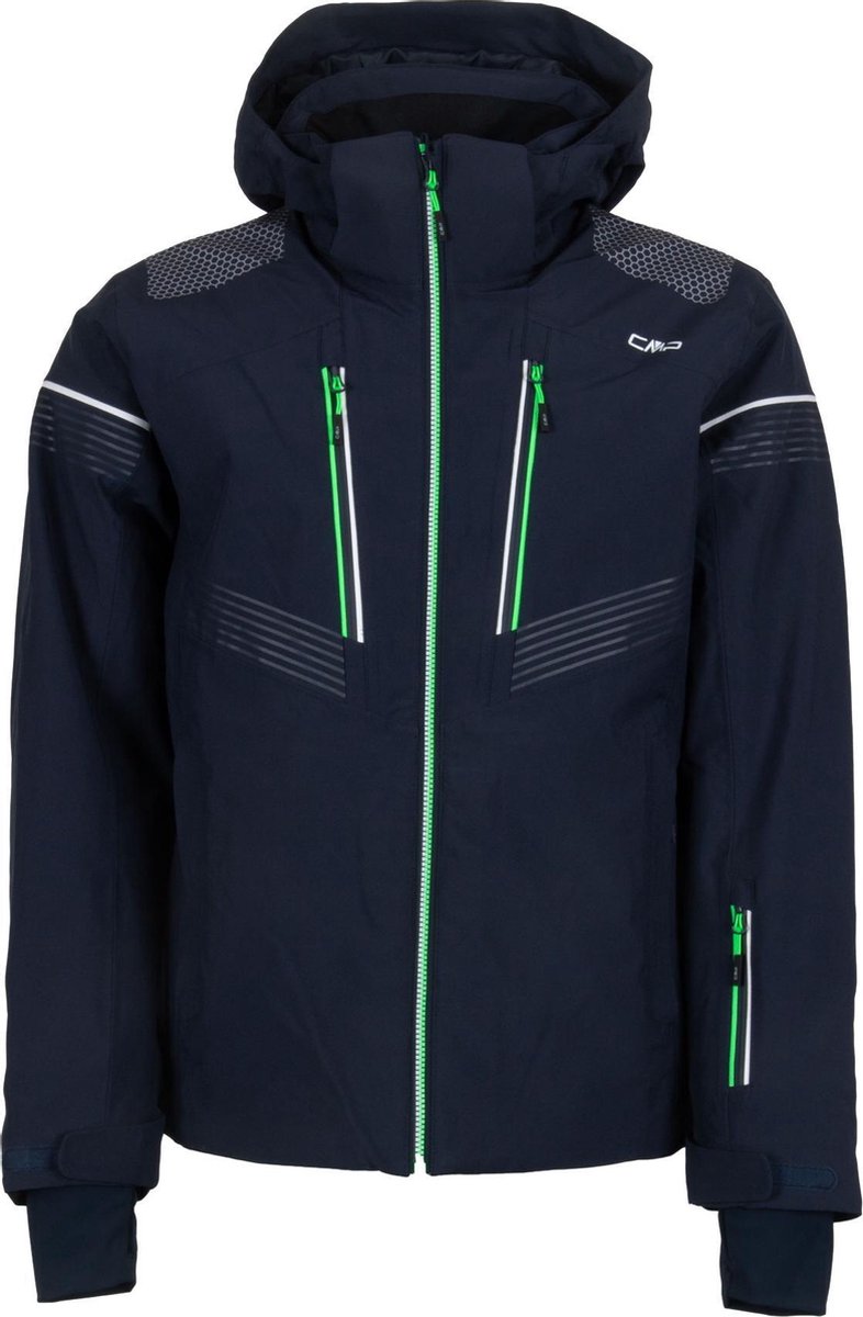 CMP Wintersportjas - Maat 50  - Mannen - donkerblauw/limegroen