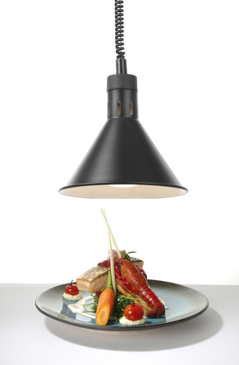 Hendi Warmhoudlamp Verstelbaar Conisch - Zwart - Ø27
