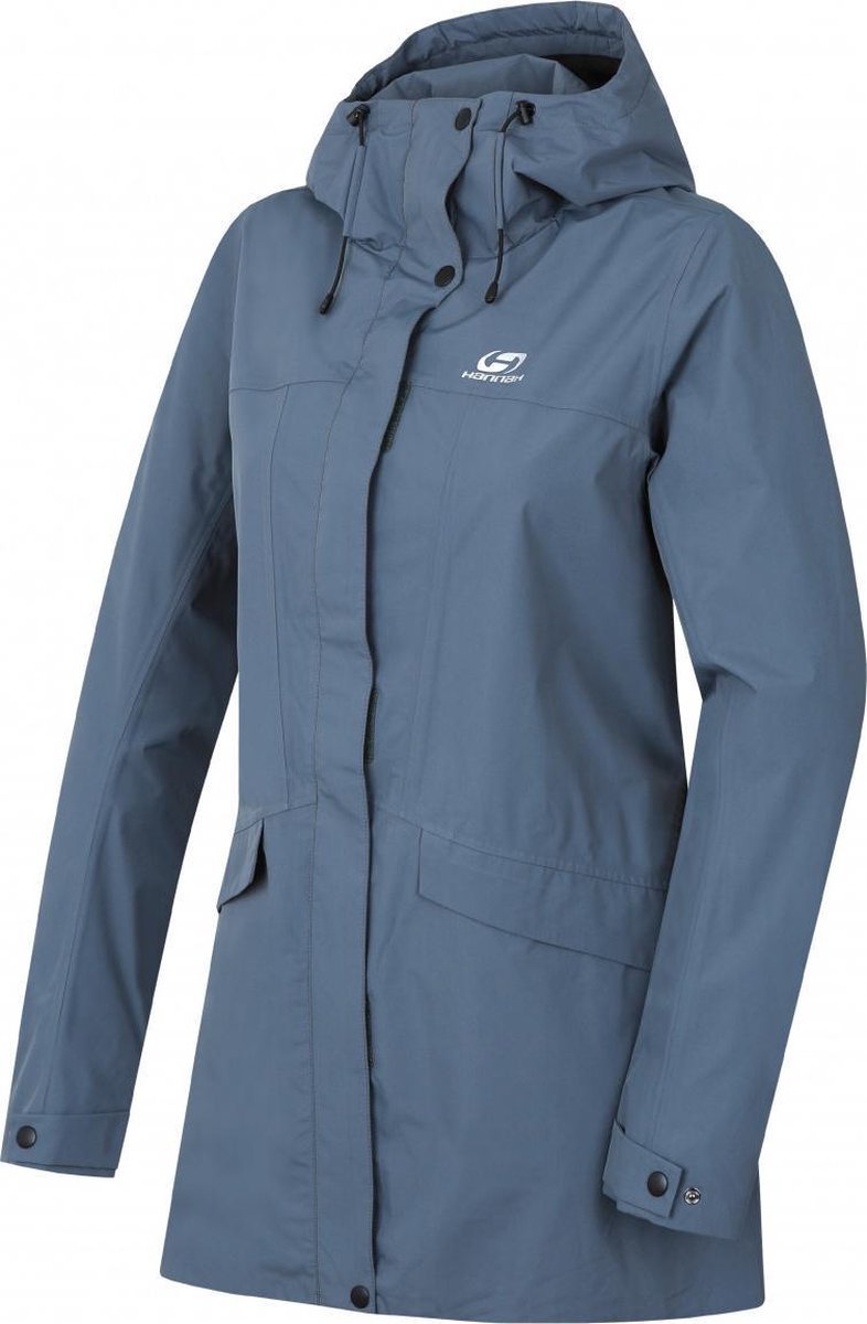 Hannah Outdoor Jas Zafrina Dames Polyester Blauwgrijs Maat 42