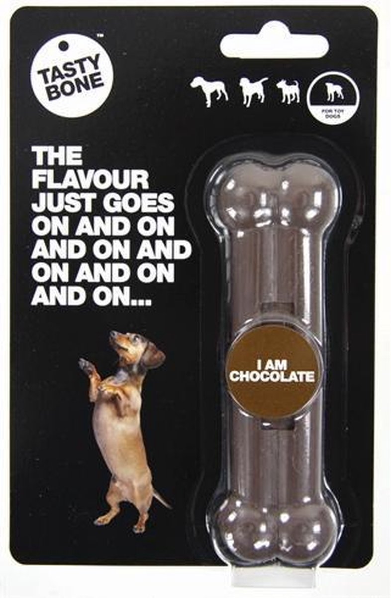 Tasty Bone Piepend Speelgoed - Chocolade - Small
