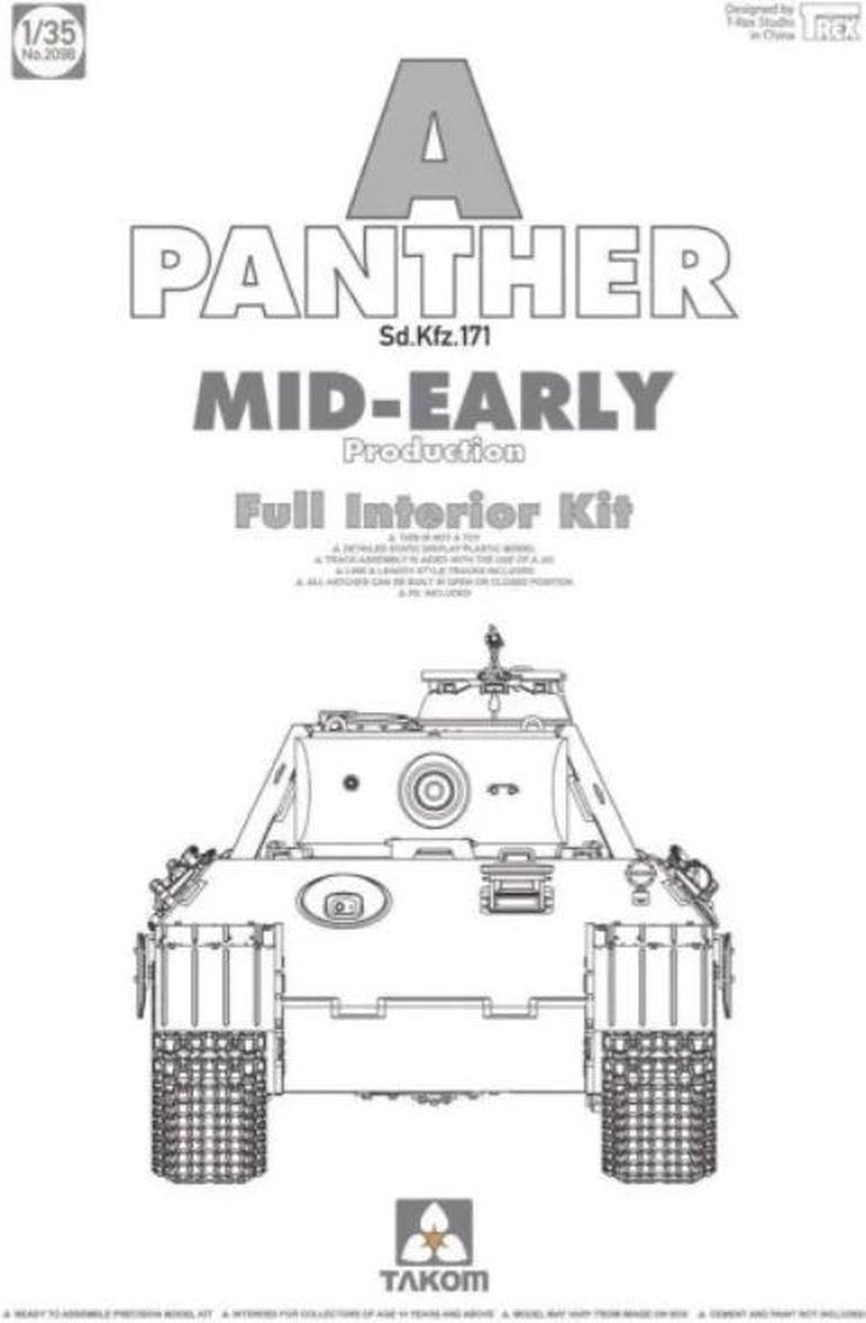 Takom | 2098 | Panther Ausf.A mid-early | full interior | 1:35