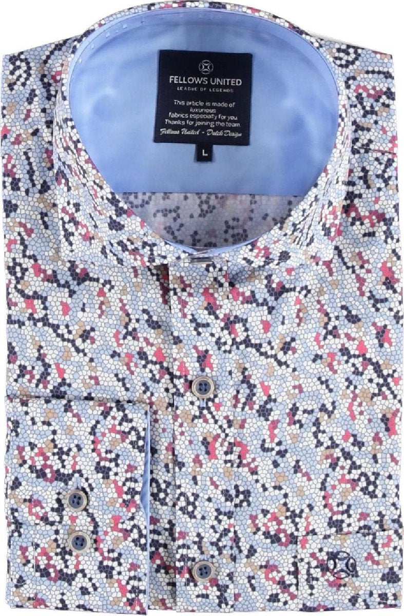 Fellows United lange mouw overhemd / blouse heren volwassenen