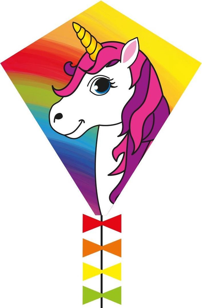 Invento Eenlijnskindervlieger Eddy Unicorn 45 X 50 Cm