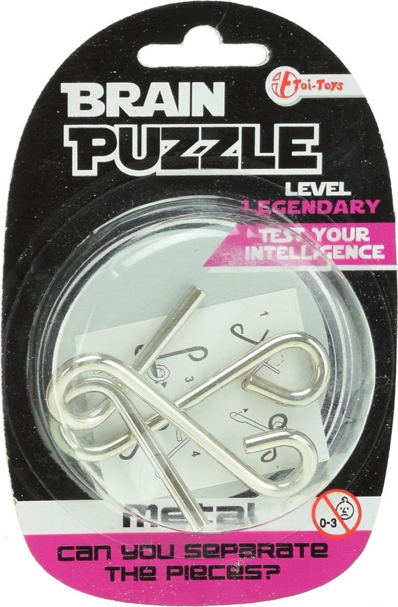 Toi-toys Hersenkraker Brain Puzzle Legendary Zilver