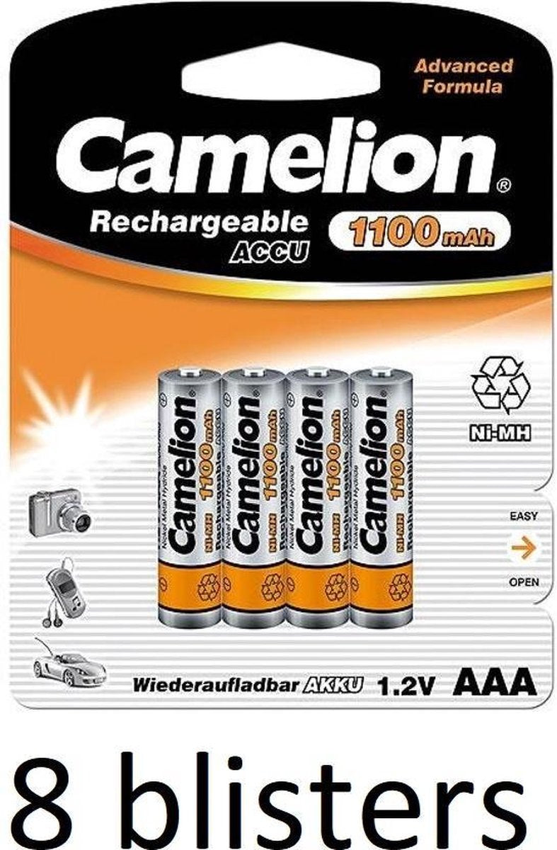 Camelion AAA oplaadbare batterij 1100mah - 32 stuks