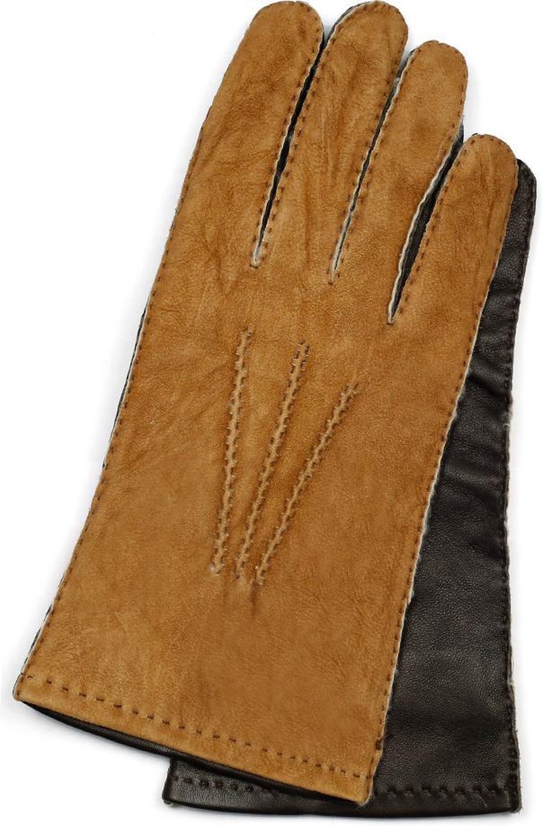 Lammy autohandschoenen heren met gevoerde bovenhand model Sandefjord Color: Camel