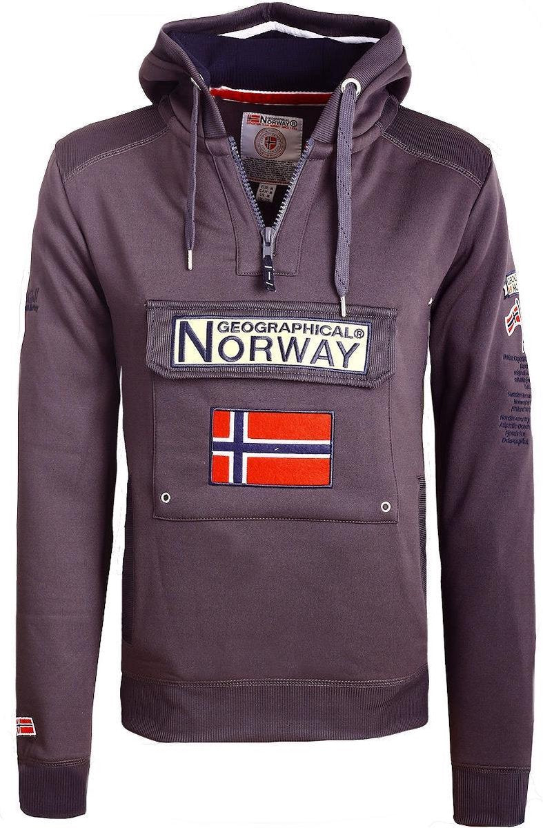 Geographical Norway Hoodie Trui Grijs Gymclass - M