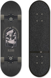 Skateboard RAM Ligat 79 CM double flip zwart/grijs