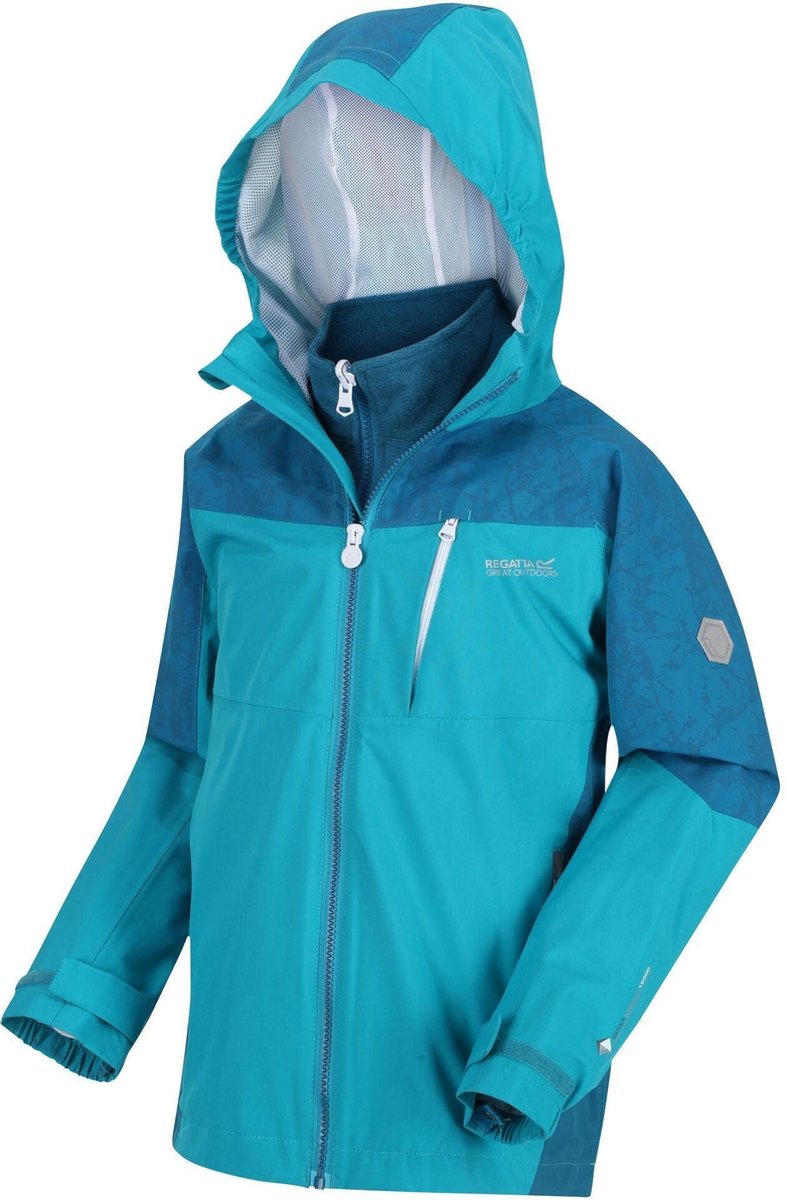 Hydrate V reflecterende 3-in-1 wandeljas van Regatta met capuchon voor Kinderen