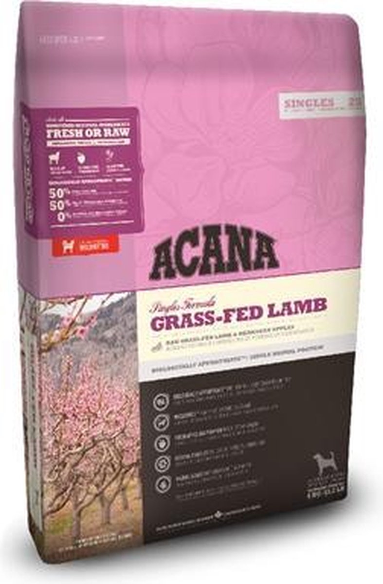 Acana singles grass-fed lamb dog - 17 kg - 1 stuks