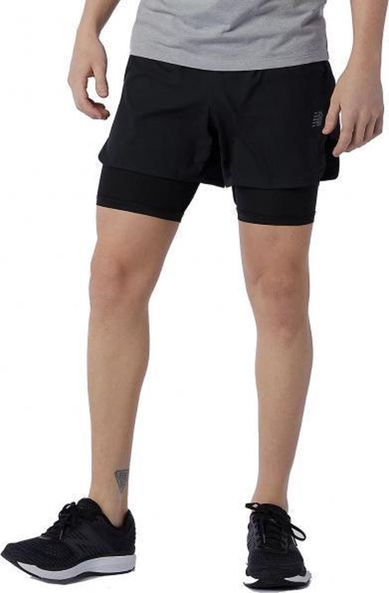 New Balance Speed 2-in-1 Short Heren - zwart - maat XL