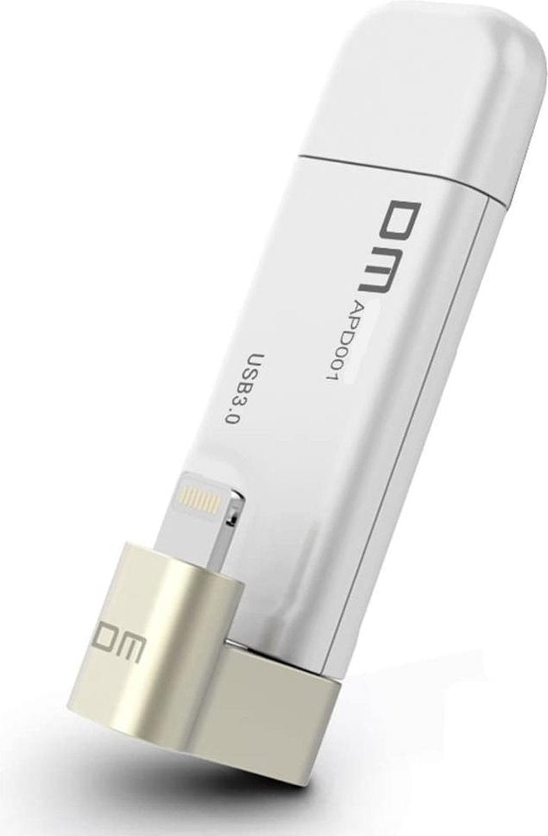LUXWALLET DM AP1 USB Stick - Externe Opslag met Lightning Adapter Connector - Memory Stick [Apple MFi gecertificeerd] – 32GB