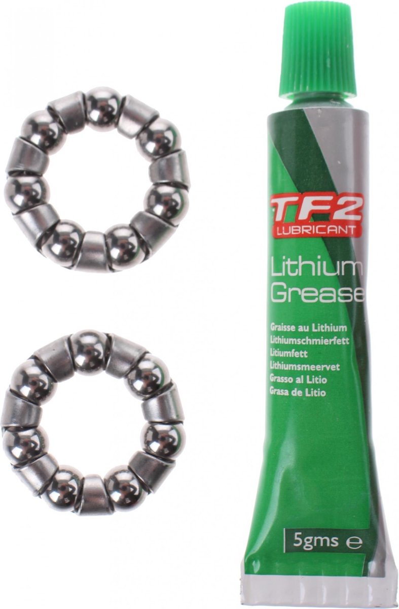kogelringen met lithiumvet 7 kogels 1/4 inch 3-delig