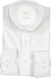 Profuomo   Overhemd Wit Getailleerd - Maat UK18-EU45 - Heren - Never out of stock Collectie - Katoen;Polyester