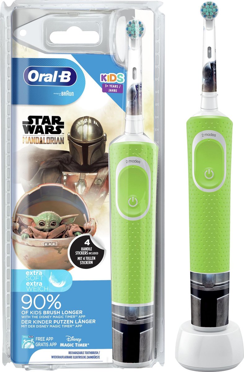 Oral-B Kids Mandalorian - Elektrische Tandenborstel - Powered By Braun - 1 Handvat en 1 opzetborstel