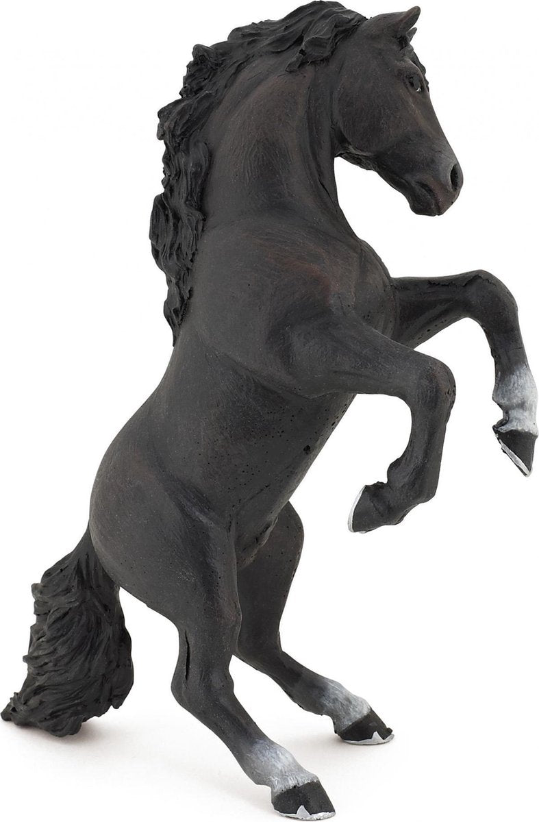Papo Black reared up horse