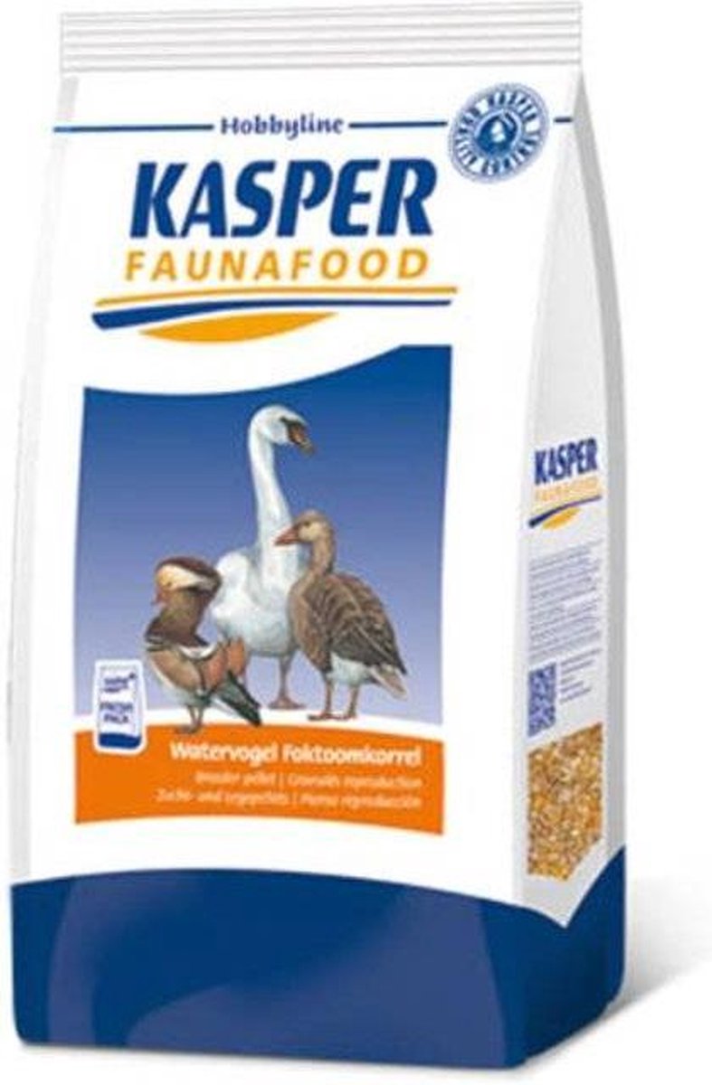 Kasper Faunafood Hobbyline Watervogel Foktoom Productiekorrel - Vogelvoer/Eendenvoer - 4 kg