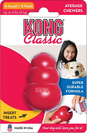 Zeer sterk Hondenspeelgoed - Te vullen met snacks - Kong Classic - Rood in XS tot XL - Geschikt voor alle honden - KONG CLASSIC ROOD XS