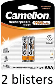 Camelion oplaadbare batterij AAA 1100mah - 4 stuks