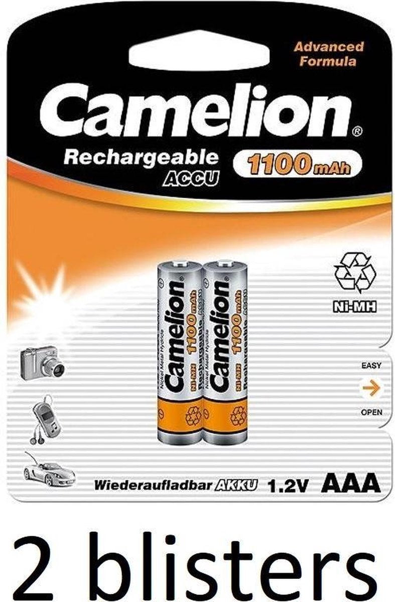 Camelion oplaadbare batterij AAA 1100mah - 4 stuks