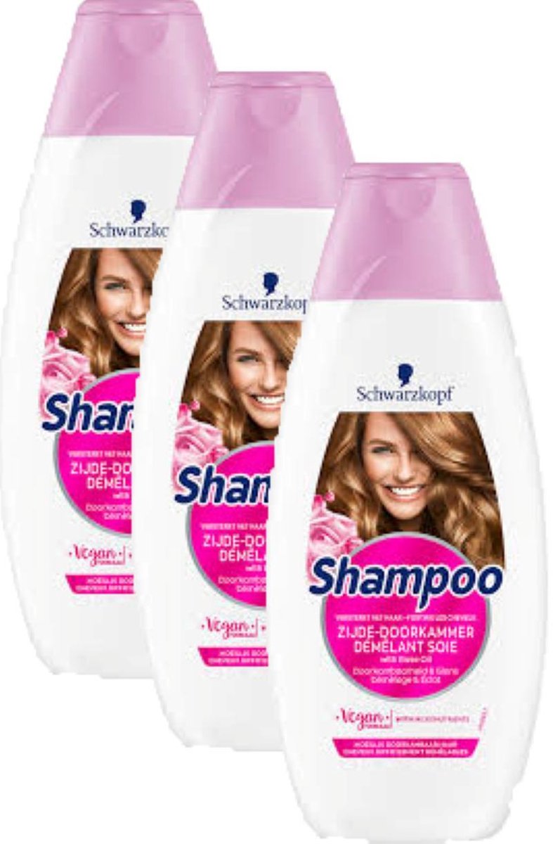 Schwarzkopf Shampoo – Zijde-Doorkammer - 3 x 400 ml