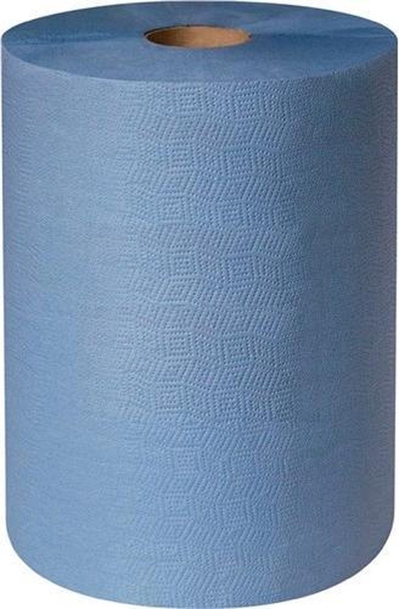 Poetsdoekrol blauw ca. 500 vel 38 x 36 cm 3-laags