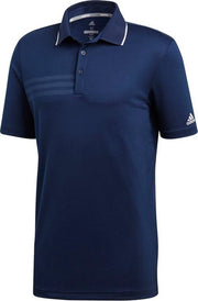 Adidas Golfpolo Drie-streep Heren Blauw Maat Xs