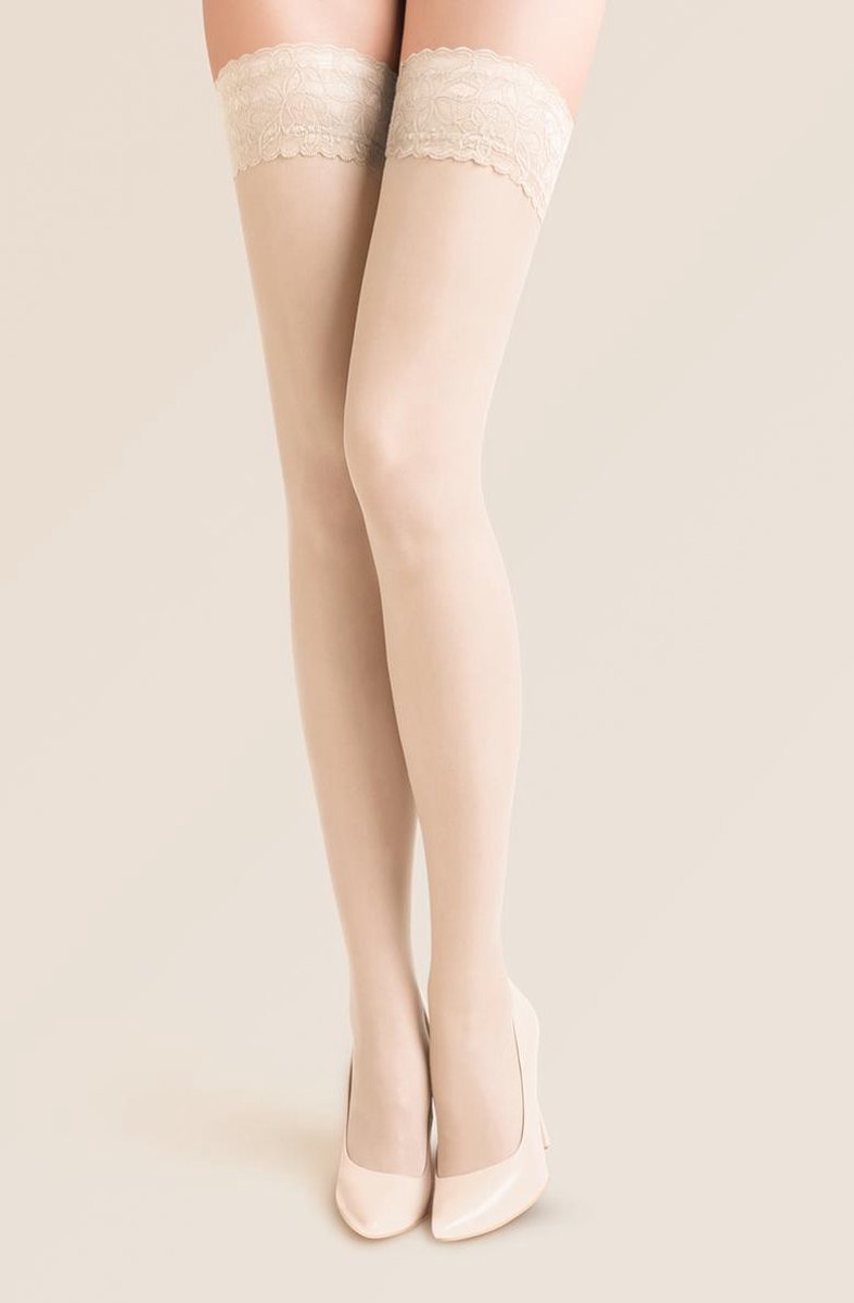 Gabriella Stay Up kousen Calze Emotion 15DEN maat M/L / kleur ecri