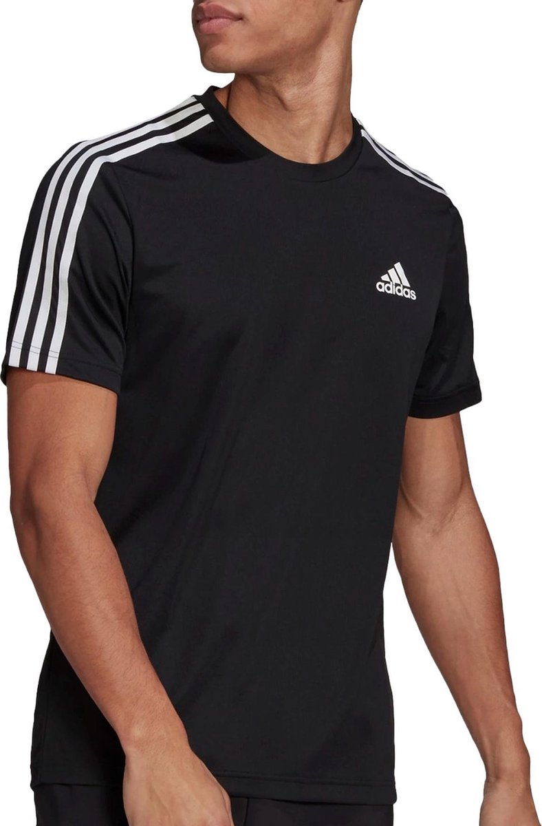 adidas Sportshirt - Maat M  - Mannen - zwart/wit