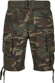 Heren Vintage Savage Cargo Shorts olivecamo