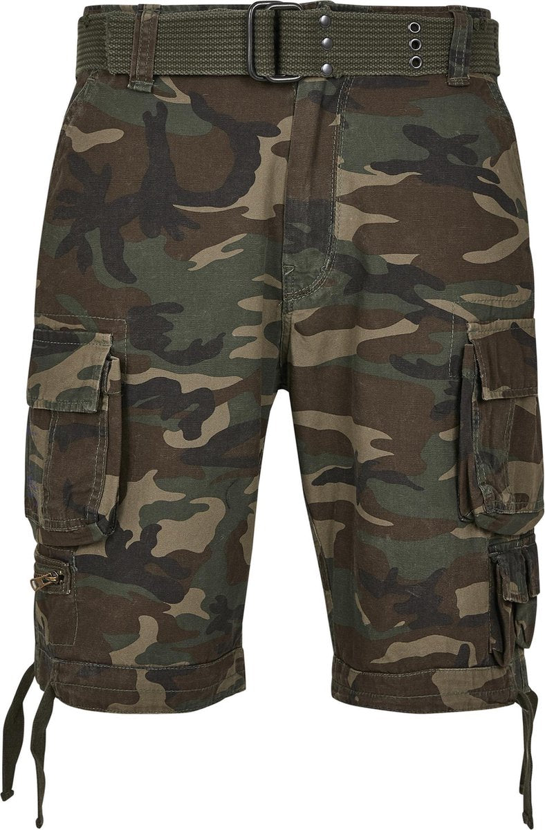 Heren Vintage Savage Cargo Shorts olivecamo
